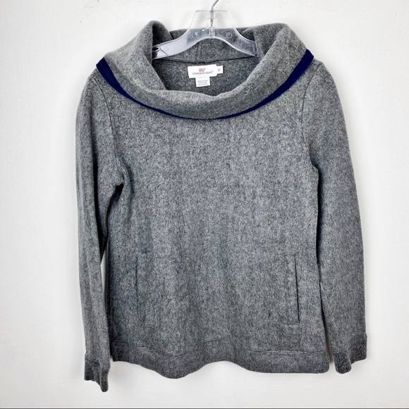 Vineyard Vines Cowl neck gray sweater size XS - Picture 2 of 14
